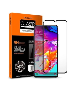 Mica celular Spigen Samsung Galaxy A70  de cristal templado