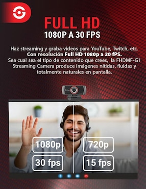 Webcam de 1080 px Getttech GPW-FHDMF-G1