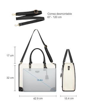 Maletín Op Baby México de lona con compartimiento para laptop 15.6 pulgadas y celular