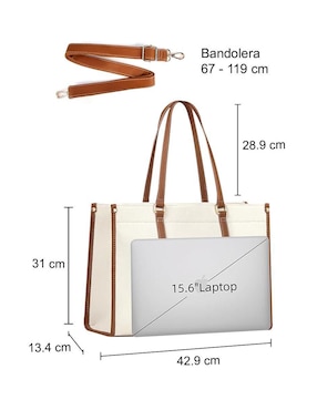 Maletín Op de lona con compartimiento para laptop 15.6 pulgadas y celular