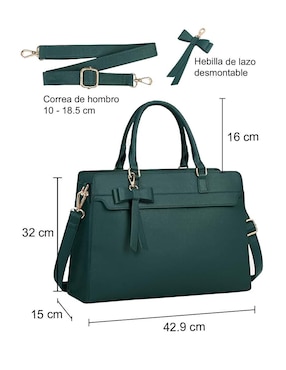 Maletín Op de cuero con compartimiento para laptop 15.6 pulgadas y celular