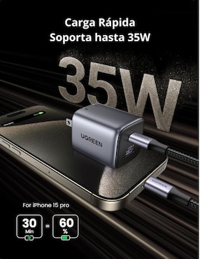 Cargador pared Ugreen USB + USB tipo C