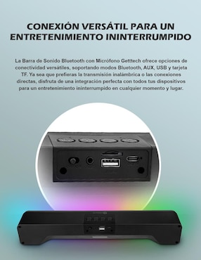 Bocina gaming Getttech GUS-MSRBT-01 bluetooth