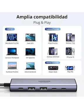 Hub Ugreen 35999 de 6 contactos