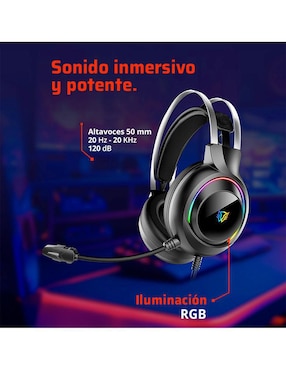 Audífonos gamer Over-Ear Balam Rush Hesix Ii alámbricos