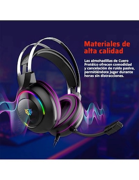 Audífonos gamer Over-Ear Balam Rush Hesix Ii alámbricos
