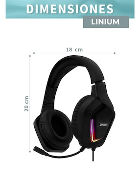 Audífonos gamer Linium alámbricos