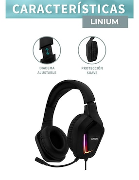 Audífonos gamer Linium alámbricos
