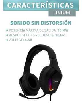 Audífonos gamer Linium alámbricos