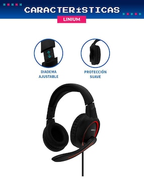 Audífonos gamer Linium alámbricos