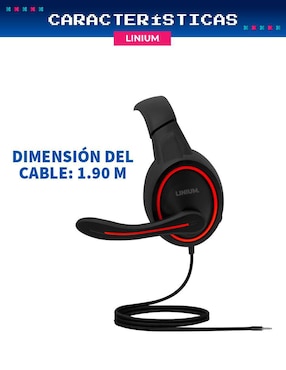 Audífonos gamer Linium alámbricos