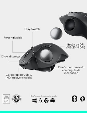 Mouse Gamer Inalámbrico Logitech G mx ergo s 910-007261