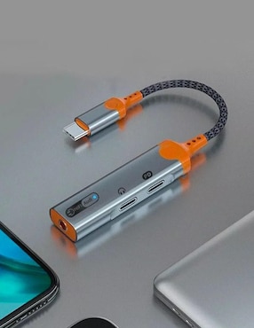 Cable USB C Sarafox a tipo auxiliar 3.5 mm de 18 cm