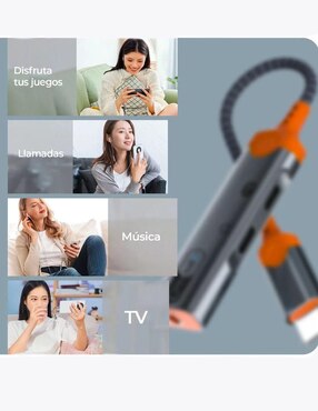 Cable USB C Sarafox a tipo auxiliar 3.5 mm de 18 cm