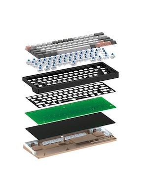 Teclado gamer conexión inalámbrica Fantech Atom Pro 63 Mercury