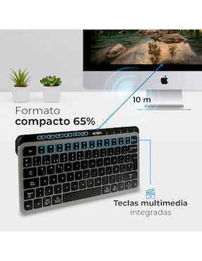 Teclado conexión inalámbrica Acteck Inspire Krea ti750