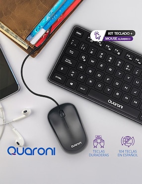 Mouse y teclado Quaroni KAQ01