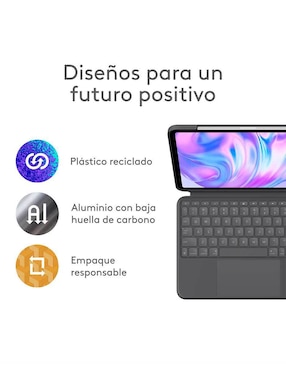 Teclado conexión inalámbrica Logitech Combo Touch para iPad Pro de 11 pulgadas (M4)