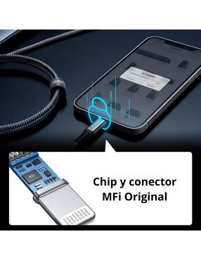 Cable USB A Lisen a tipo lightning de 3 m