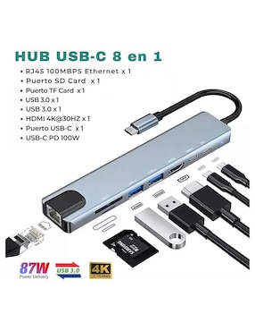 Hub Mr. Gadgets de 8 contactos
