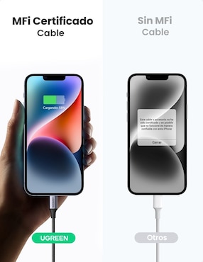 Cable lightning Ugreen a tipo USB C de 1 m