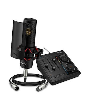 Micrófono gamer Hyperx Creator Audio Bundle alámbrica