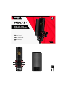 Micrófono gamer Hyperx Creator Audio Bundle alámbrica