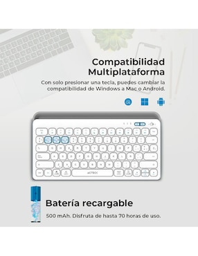 Teclado conexión inalámbrica Acteck Inspire Trek TI737