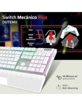Teclado gamer conexión inalámbrica Balam Rush Dominate Expert GK979I