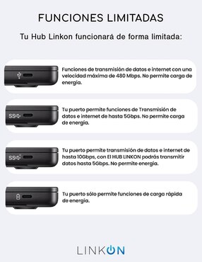 Hub Linkon USB 5 en 1 de 5 contactos