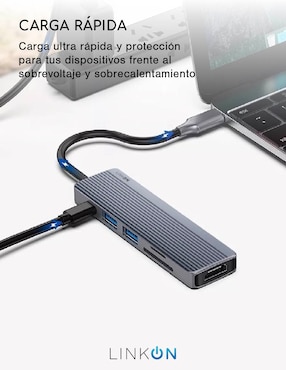 Hub Linkon USB 6 en 1 de 6 contactos