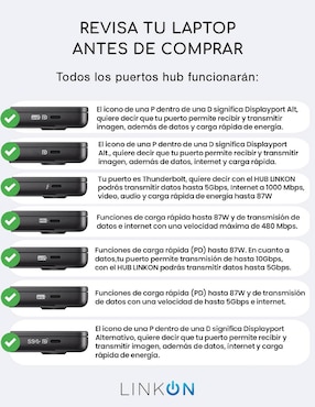 Hub Linkon USB 6 en 1 de 6 contactos