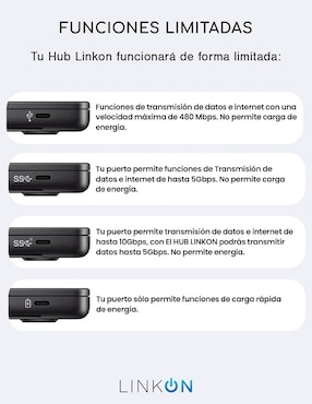 Hub Linkon USB 6 en 1 de 6 contactos
