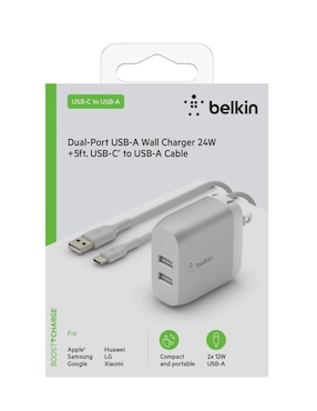 Cargador pared Belkin USB tipo A