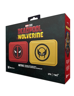 Set de bocina portátil Klip Xtreme Deadpool y Wolverine inalámbricos