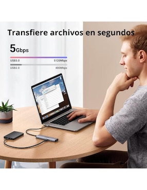 Hub Ugreen 15395 de 4 contactos