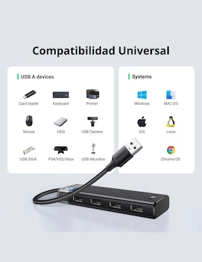 Hub Ugreen 15548 de 4 contactos