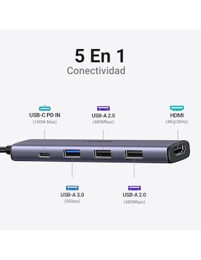 Multicontacto Ugreen 15596 de 5 contactos