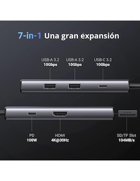 Hub Ugreen 15531 de 7 contactos