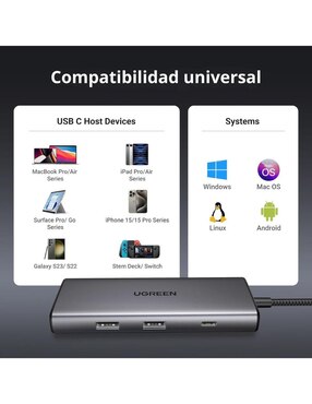 Hub Ugreen 15531 de 7 contactos