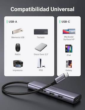 Hub Ugreen 20841 de 4 contactos