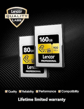 Memoria Cfexpress Lexar capacidad 80 GB