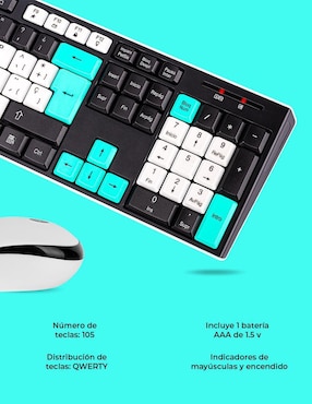 Teclado conexión inalámbrica Techzone TZACCBI15