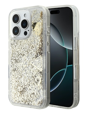 Funda para iPhone 16 Pro GLITTER GOLD de plástico