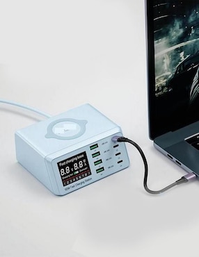 Hub Ventdepot ultrachargerblue de 8 contactos