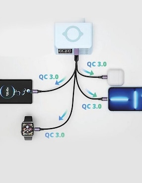 Hub Ventdepot ultrachargerblue de 8 contactos