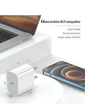 Cargador pared Xtellar de 30 W Lightning + USB tipo C