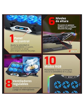 Base laptop ajustable Balam Rush Eolox Frost Pro