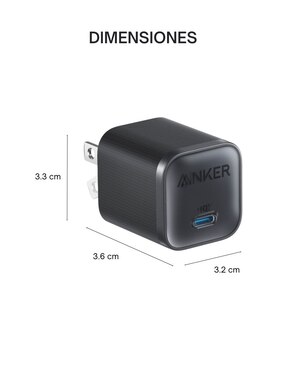 Cargador pared Anker de 45 W USB tipo C