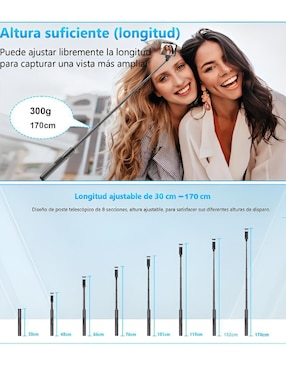 Selfie stick Xtellar Xtllar609 con control remoto